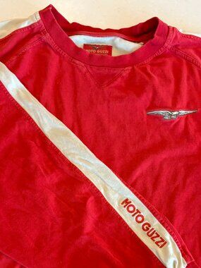 Authentic Moto Guzzi Vintage Long-Sleeved Tshirt/Mens Small.